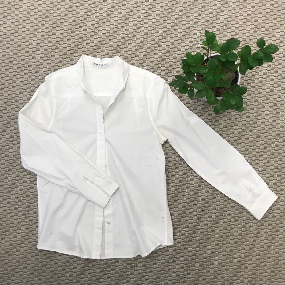 Everlane Relaxed Poplin Button Down Dress Shirt
